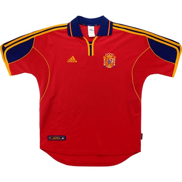 Camiseta España Primera equipación Retro 2000 Rojo